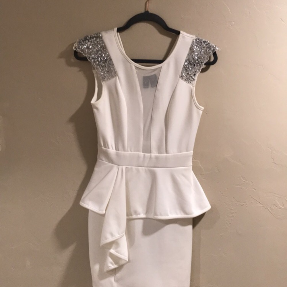 White cocktail dress